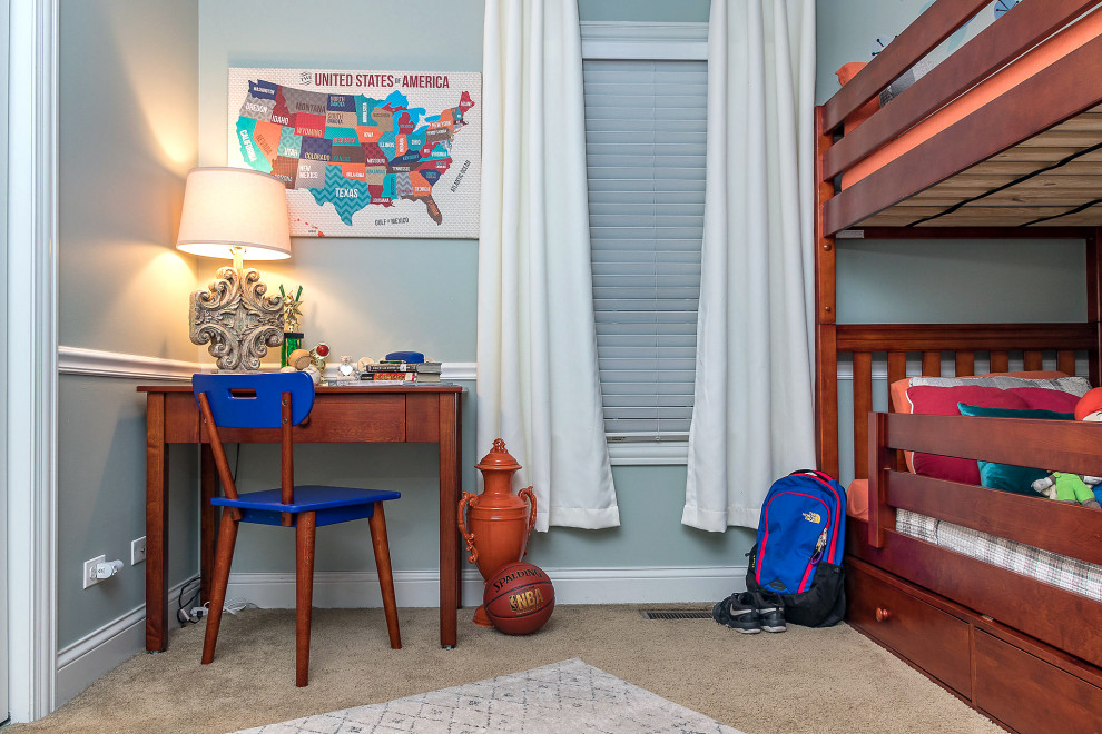 Photo of a medium sized modern gender neutral children’s room in Other.