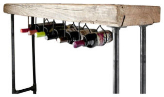 Urban Wood Console Table and Wine Rack, Natural, 48", Standard