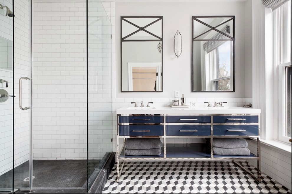 Fort Greene Brownstone Bathroom New York by Angelo Bruno Design