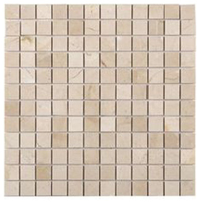 12 X12 Crema Marfil Tumbled Marble Mosaic Traditional 12 X12 Crema Marfil Tumbled Marble Mosaic Small Piece Sample