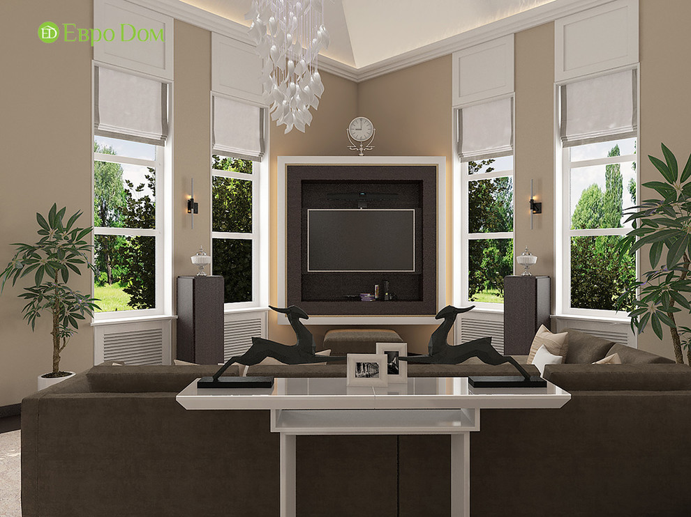 Дизайн интерьера коттеджа 490 кв. м в современном стиле