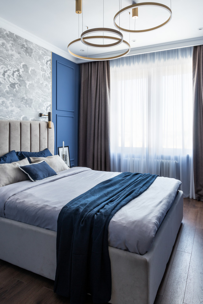 サンクトペテルブルクにあるコンテンポラリースタイルのおしゃれな寝室