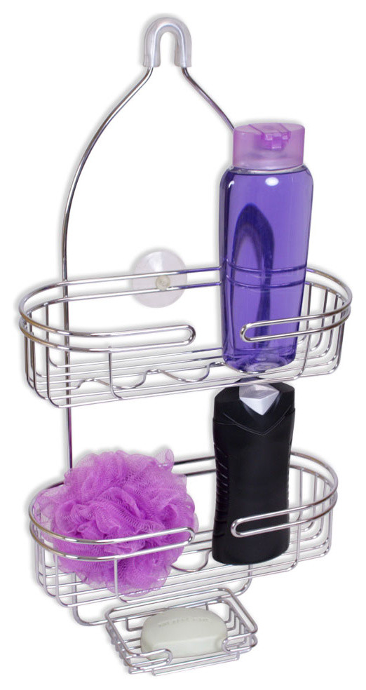 Chrome Shower Caddy Jumbo Contemporary Shower Caddies by HOME