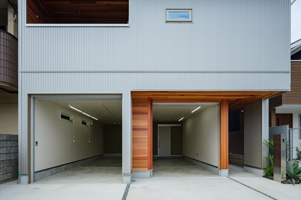 Свежая идея для дизайна: гараж в стиле лофт - отличное фото интерьера