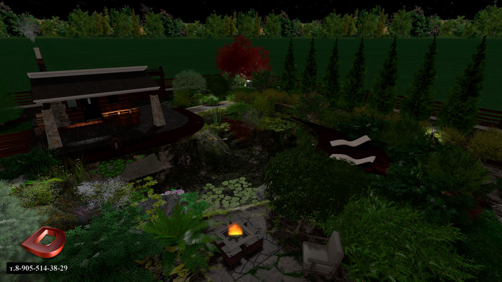 Проект ландшафтного дизайна участка 20 соток,