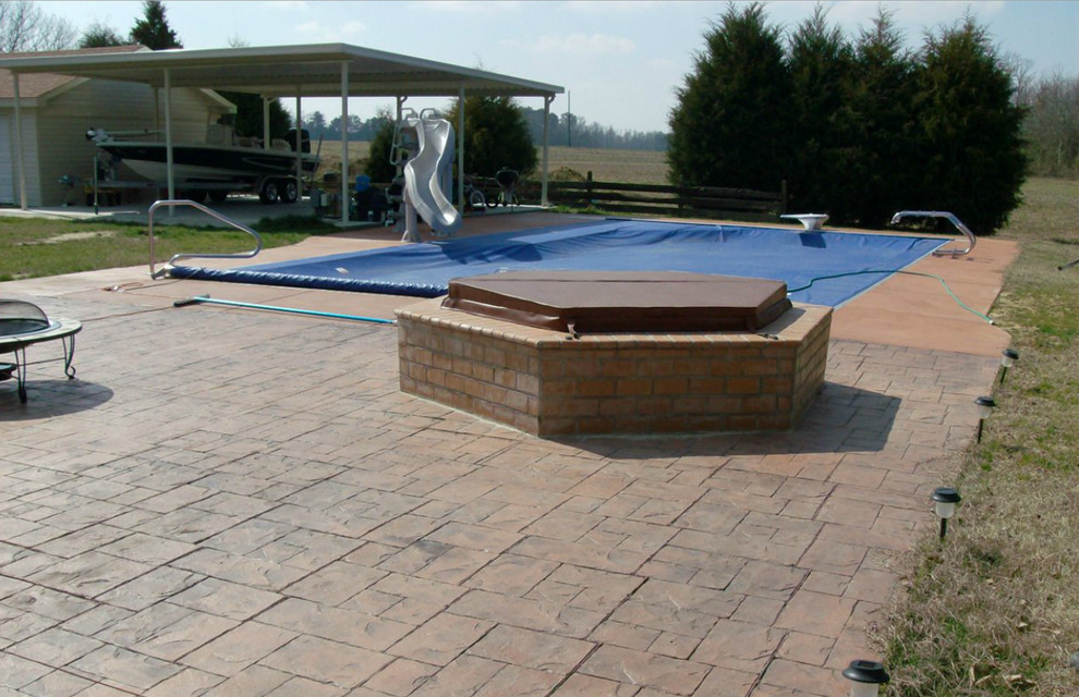 Mid-sized transitional backyard concrete patio photo in Phoenix