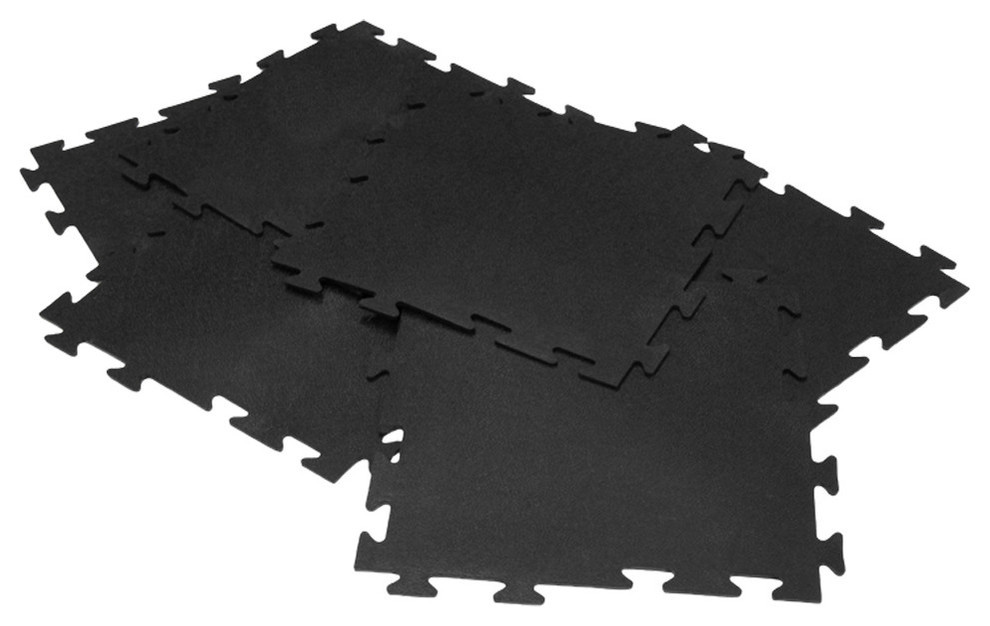 RubberCal "ArmorLock " Interlocking Rubber Tiles Contemporary