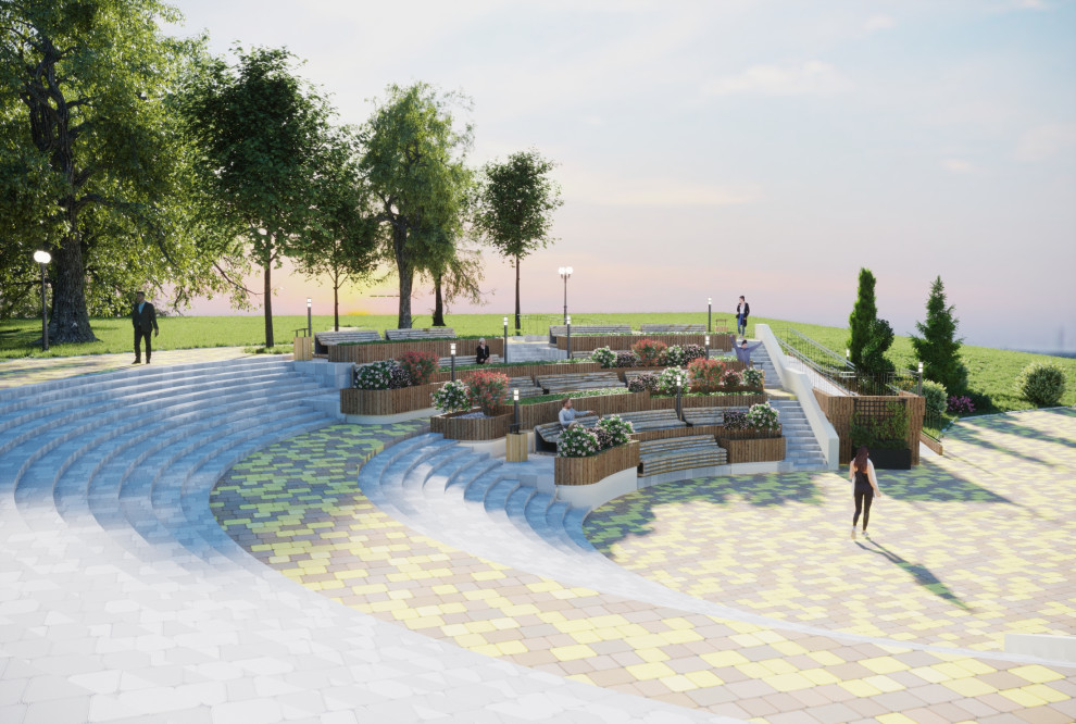 Спуск к р. Цна из Парка культуры и отдыха в г. Тамбов