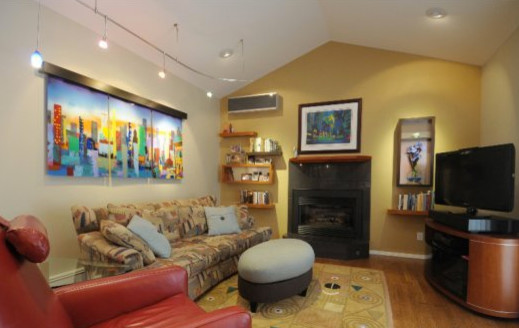 Transitional home design photo in Denver