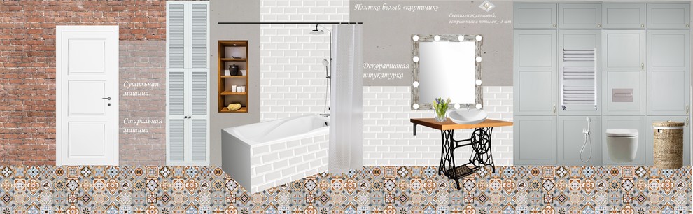 Коллаж ванной комнаты