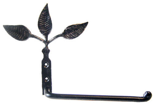 Iron Artistica Leaf Wall-Mounted Toilet Tissue Holder in Pewter Finish