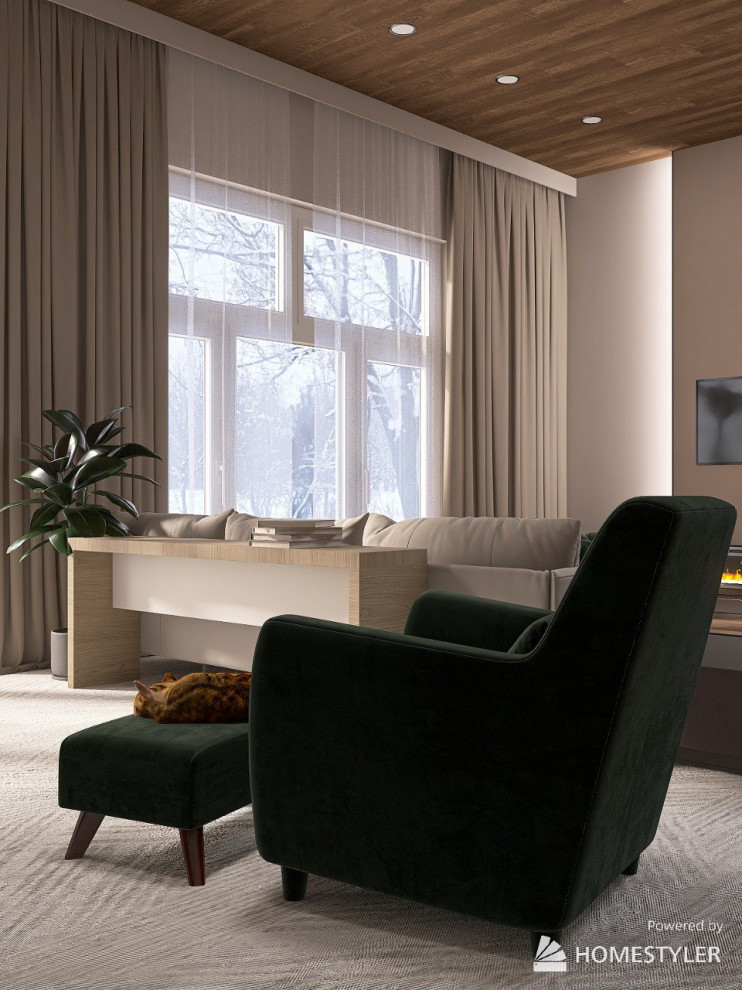 Кухня гостиная в частном доме