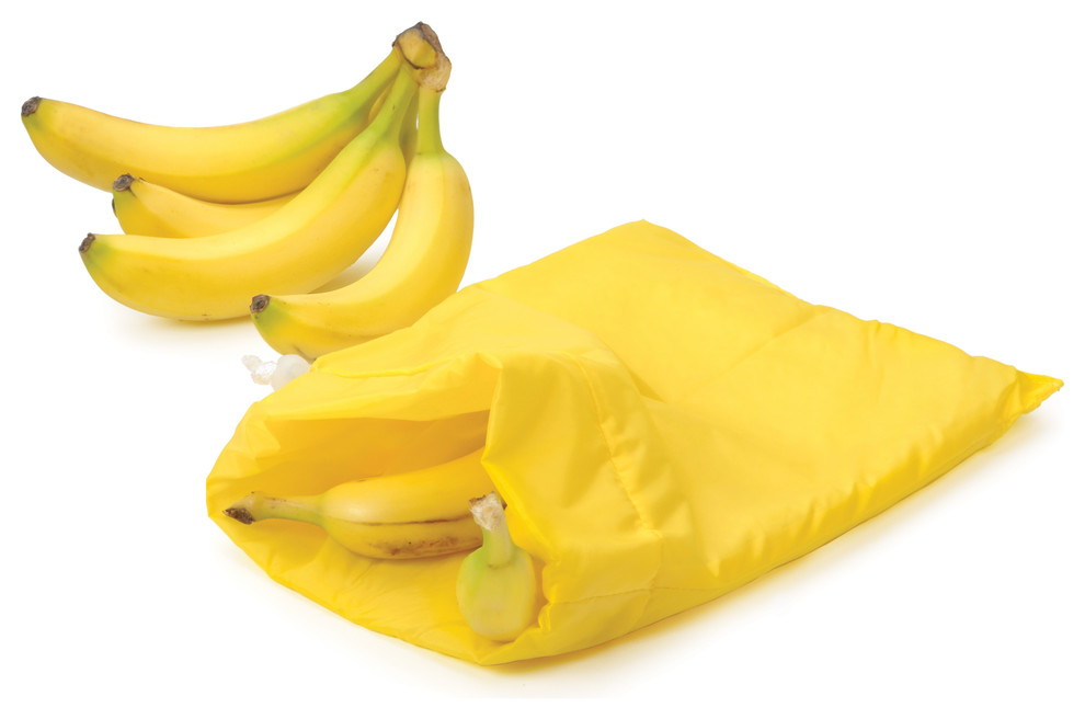 RSVP Yellow 8 Banana Storage Bag Contemporary Food Storage