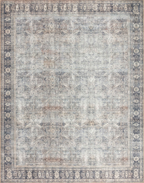 Loloi II Wynter Wyn07 Traditional Gray/Charcoal 8'6"x11'6" Rug, 8'6