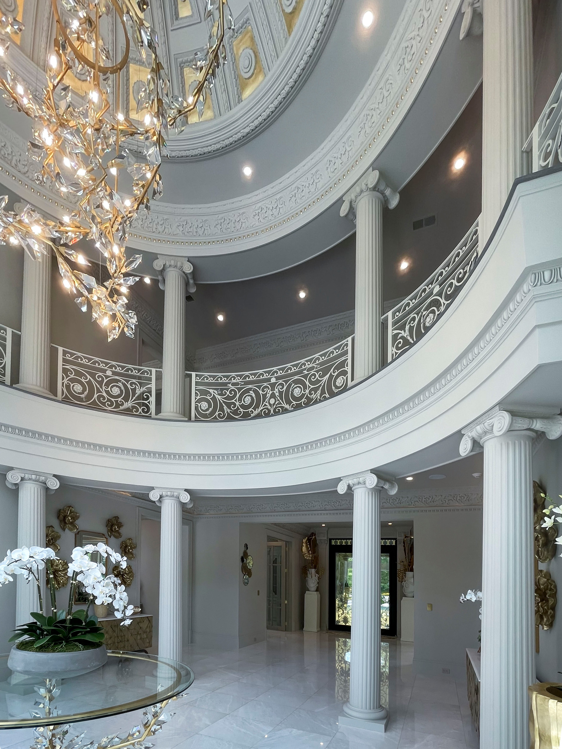 104_Curved Staircases in 18th Century French Inspired Mansion, Mclean VA 22101