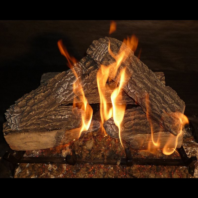 Glo-Fire Split Oak Vented Gas Log Set Multicolor - HEAR013