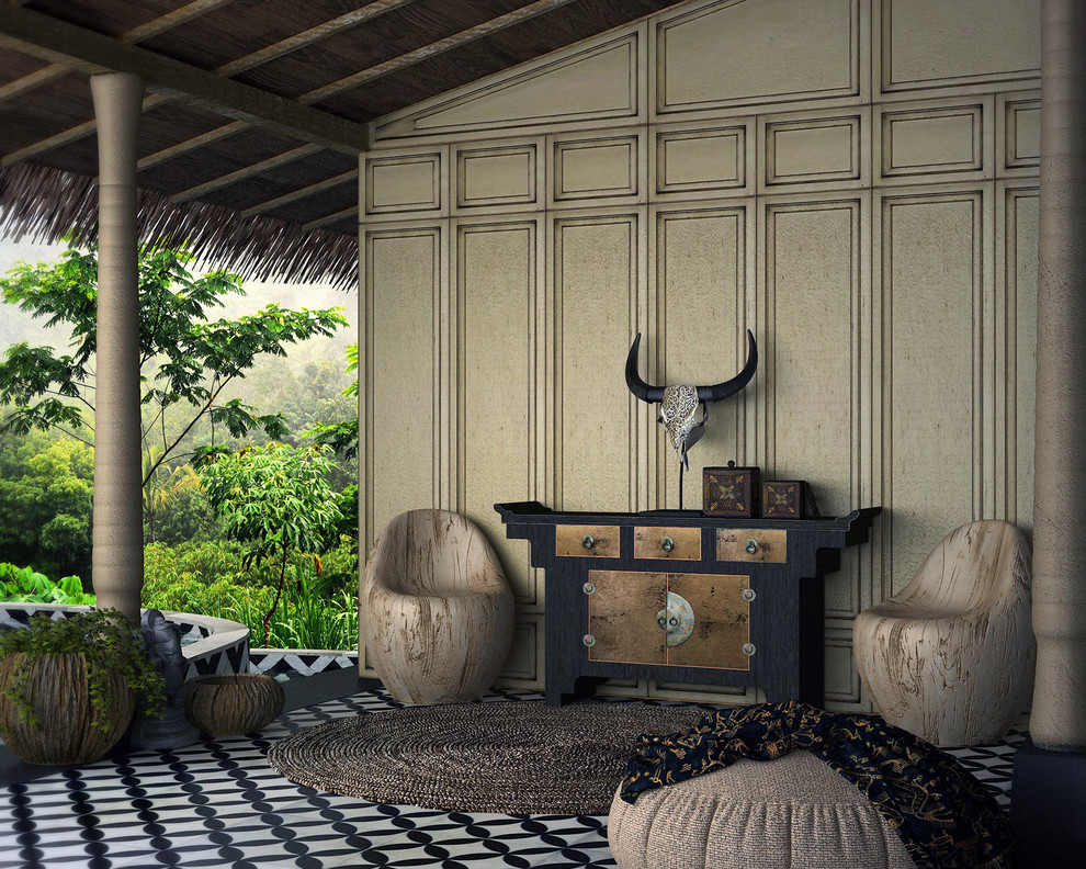 Концепция интерьера частного дома, остров Бали
