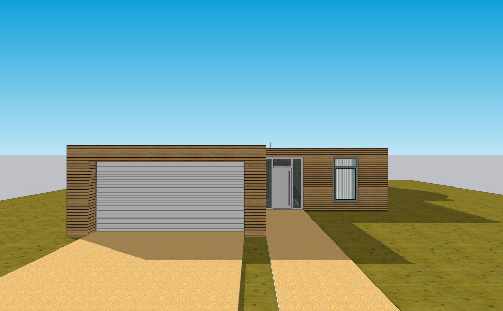 3D визуализация первого этажа дома