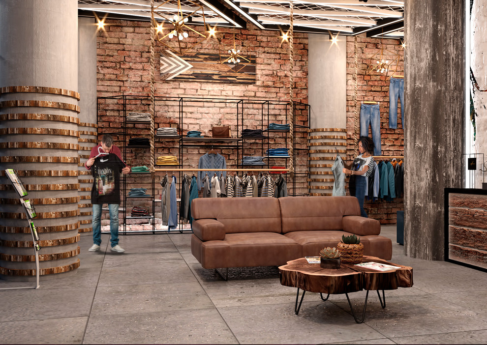 Магазин одежды в стиле лофт