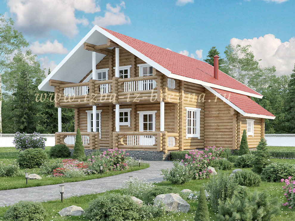 Проекты домов из оцилиндрованного бревна и профилированного бруса