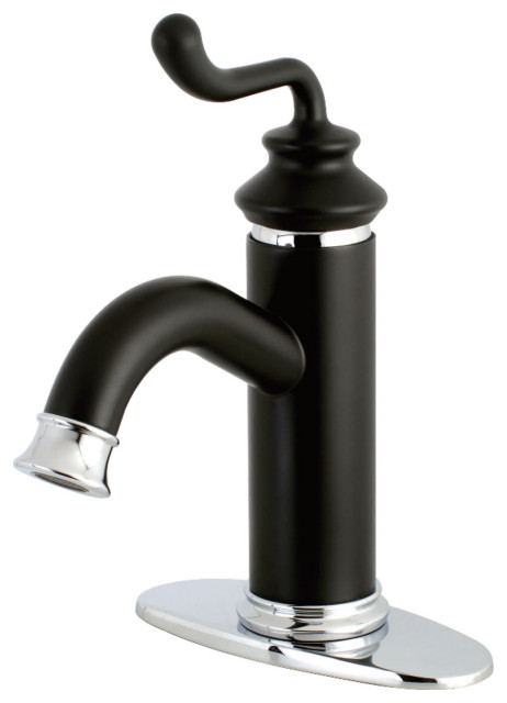 Kingston Brass Royale Badezimmerarmatur Einloch - Antik Messing, Inkl. Abfluss