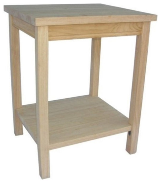 International Concepts Unfinished Accent Table Ready To Assemble Transitional Side Tables