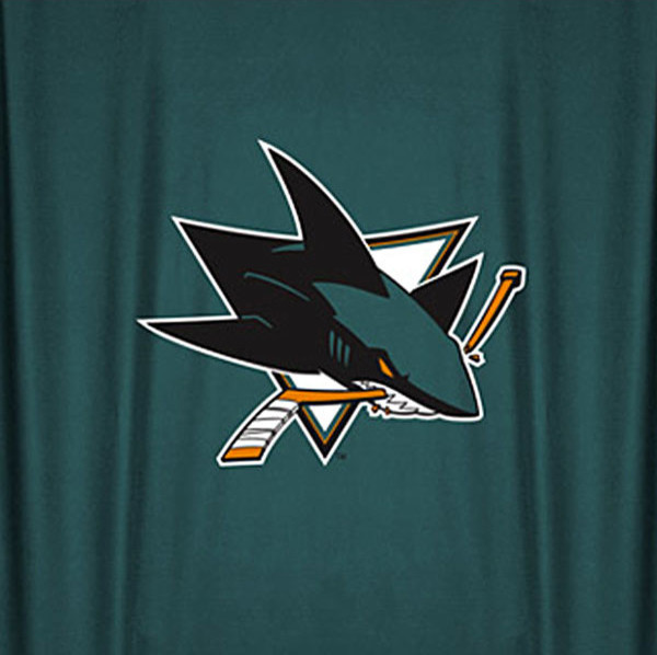 NHL San Jose Sharks Hockey Locker Room Shower Curtain