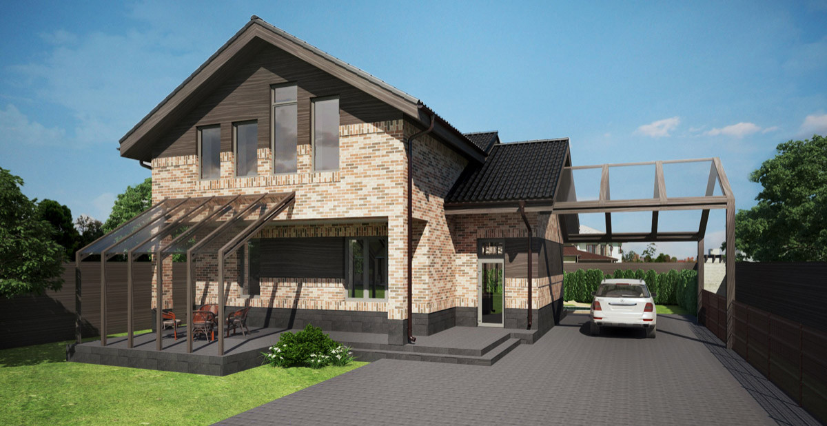 Коттедж из кирпича