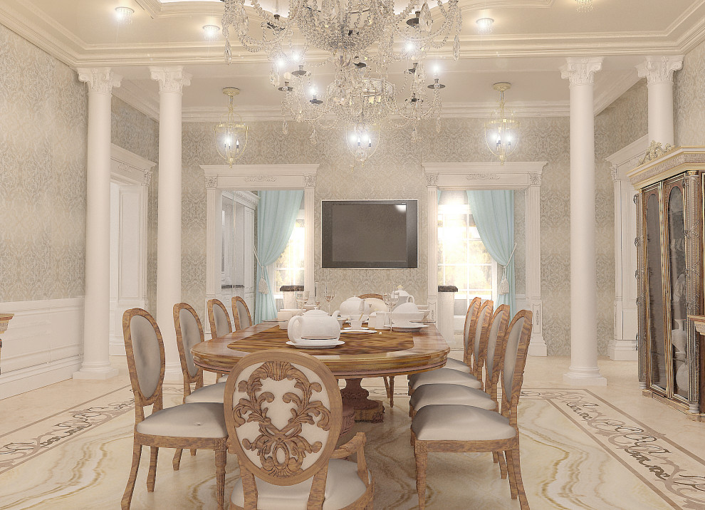 Столовая в загородном доме