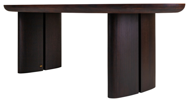 Oval Eucalyptus Dining Table, Versmissen Durban, Small - Transitional ...