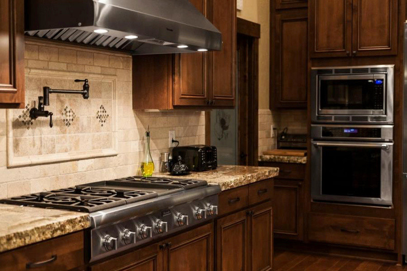 Inspiration for a rustic kitchen remodel in Seattle