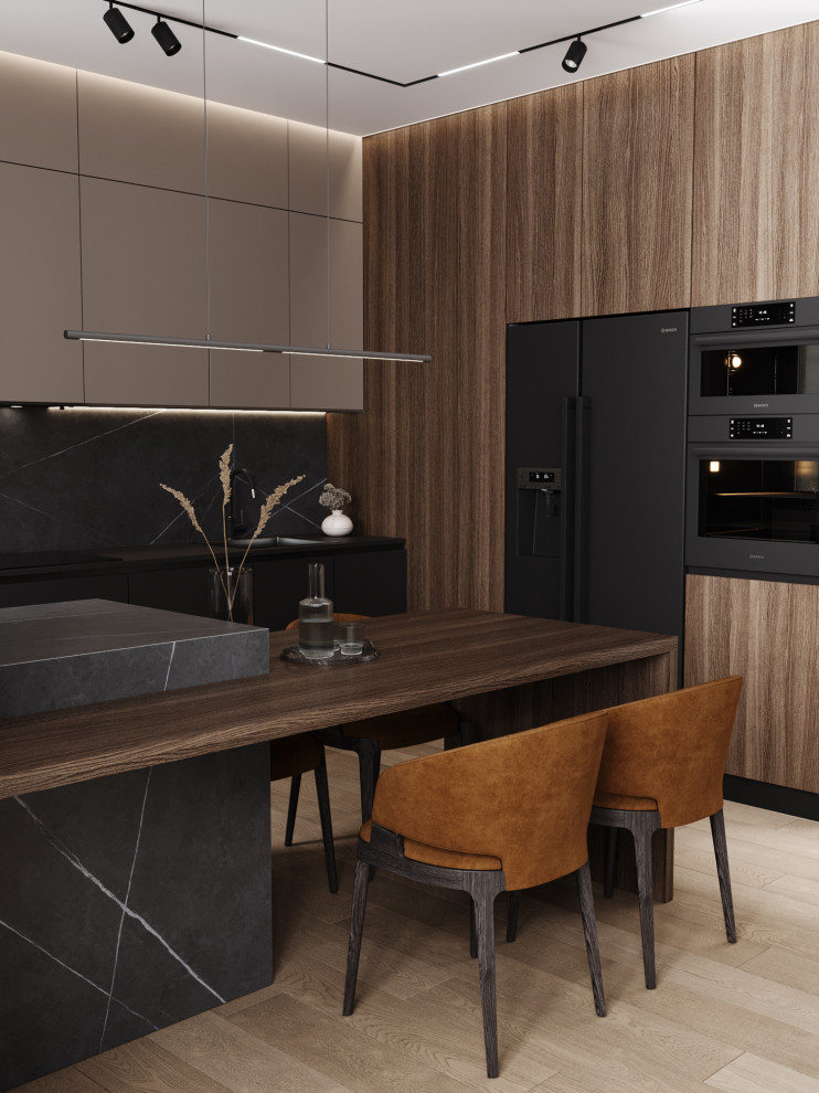 Брутальный современный интерьер, ЖК Румянцево Парк