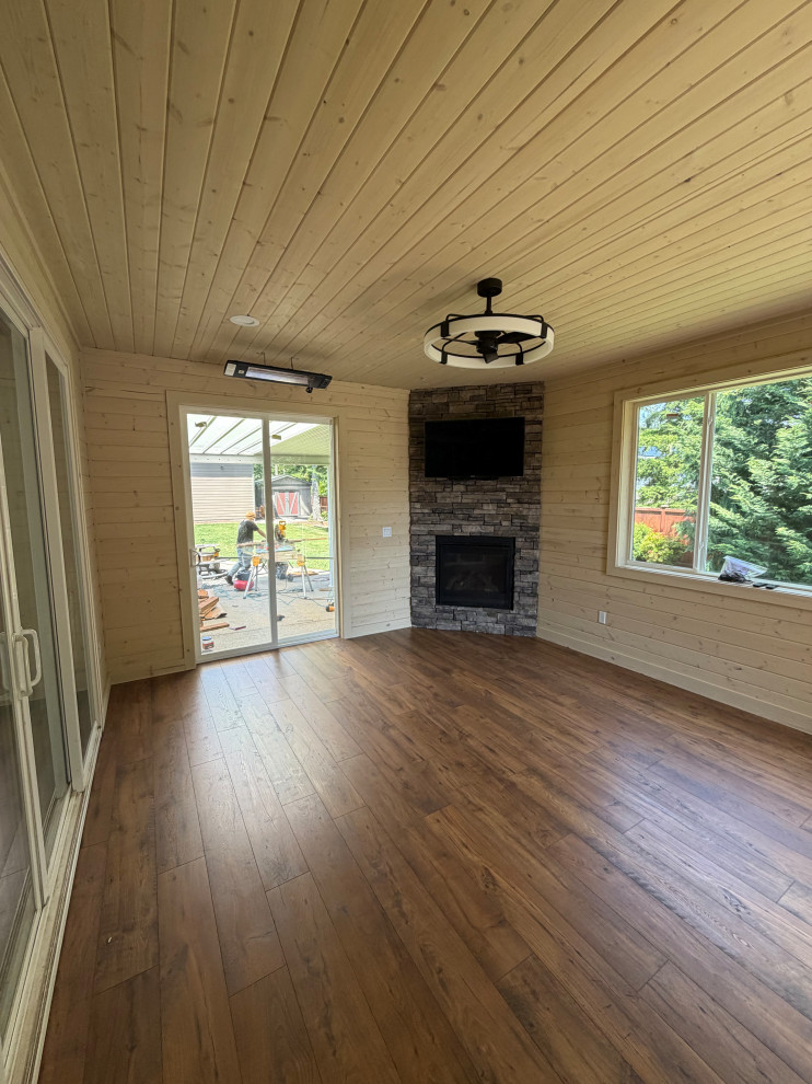 New flooring and heat fixtures to be comfy all seasons
