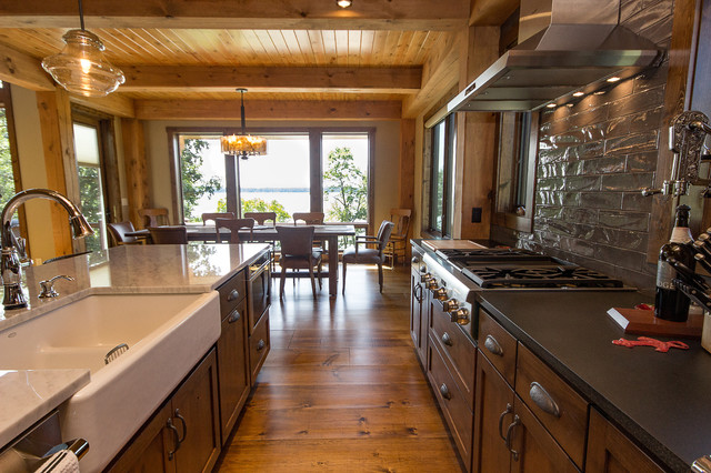 Lake Miltona Timberframe rustic-kitchen