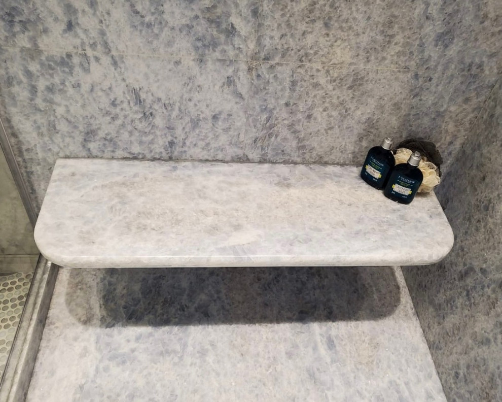 Душевая из мрамора Calcite Blue