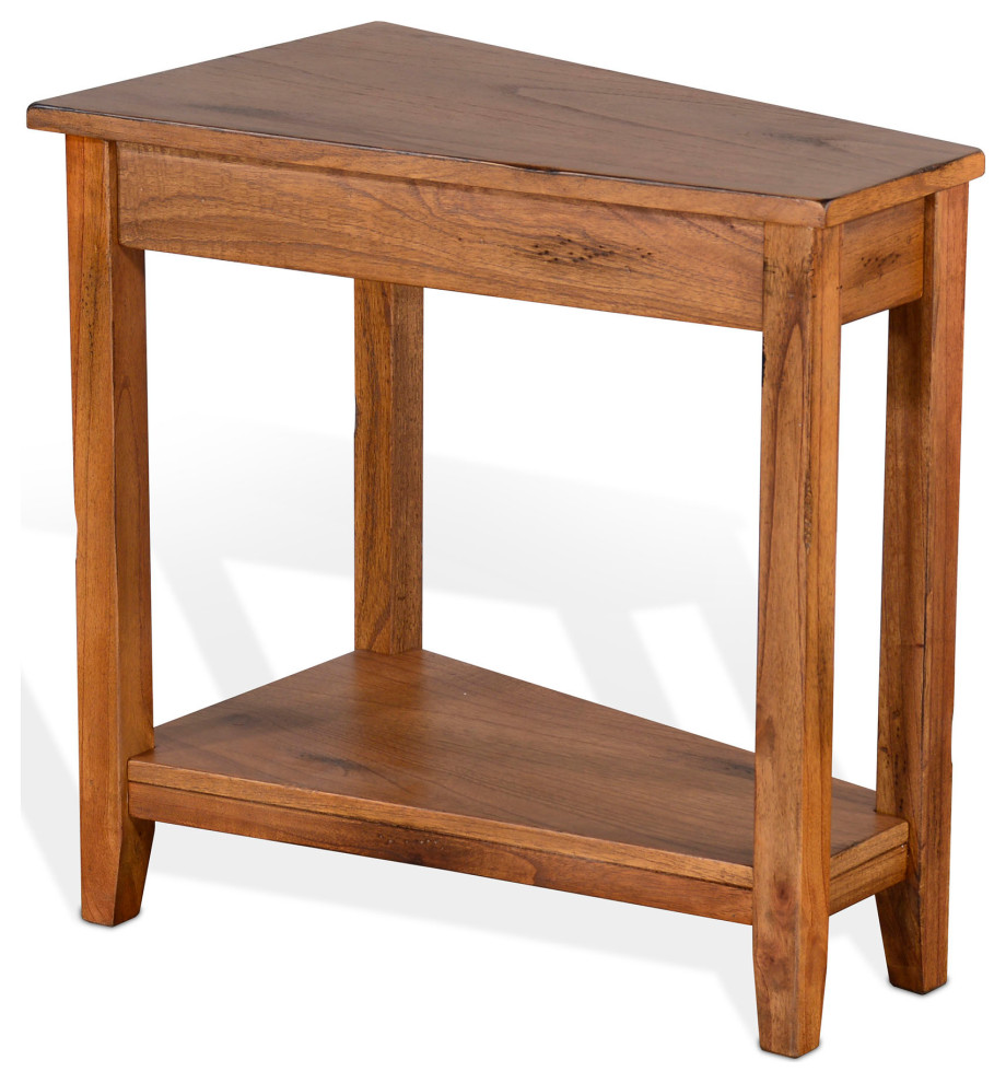 Chair Side Wedge Table Transitional Side Tables And End Tables by