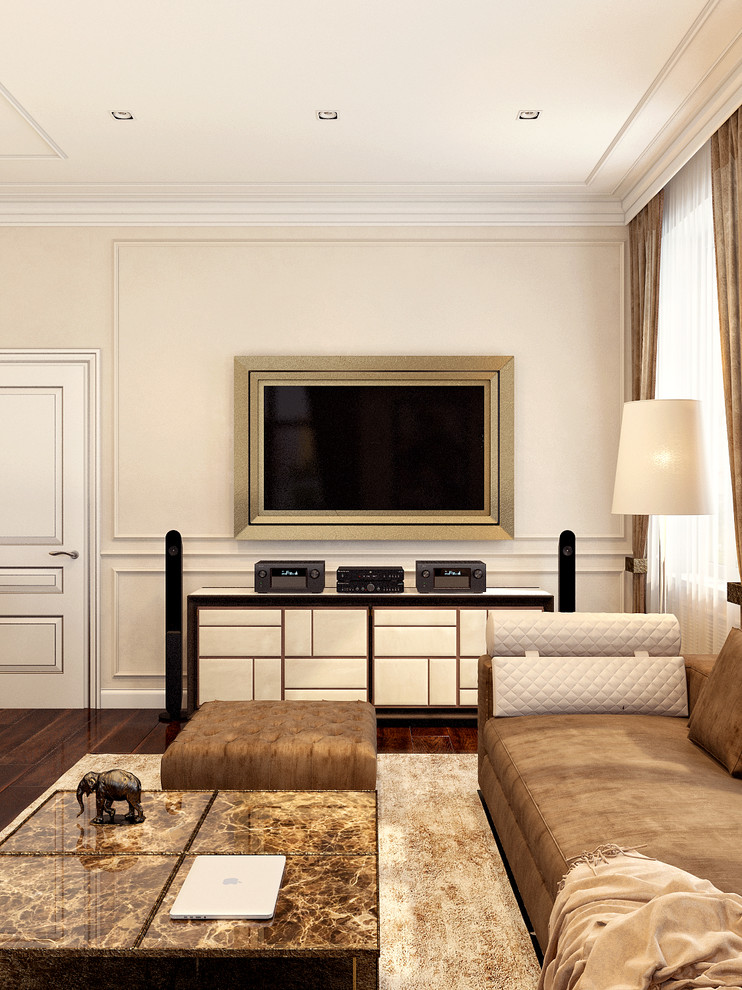 Интерьер в пастельных тонах в ЖК "Новая История"