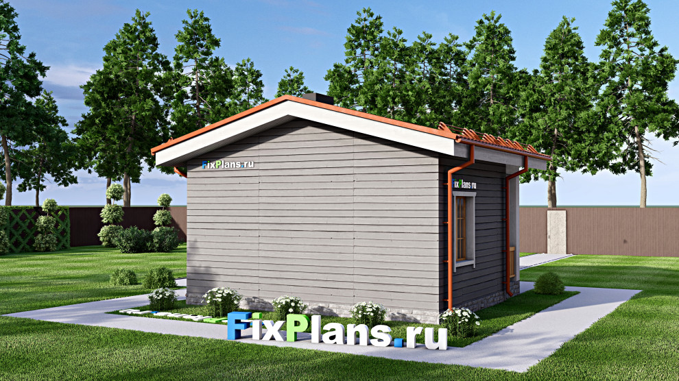 Проект одноэтажного дома 7х6м S32м2 F-15542