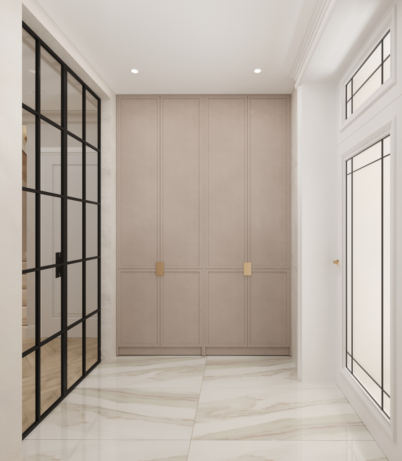 Современный таунхаус в теплой бежевой гамме