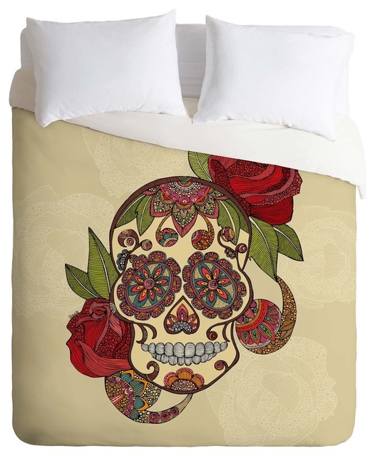 Deny Designs Valentina Ramos Sugar Skull Duvet Cover