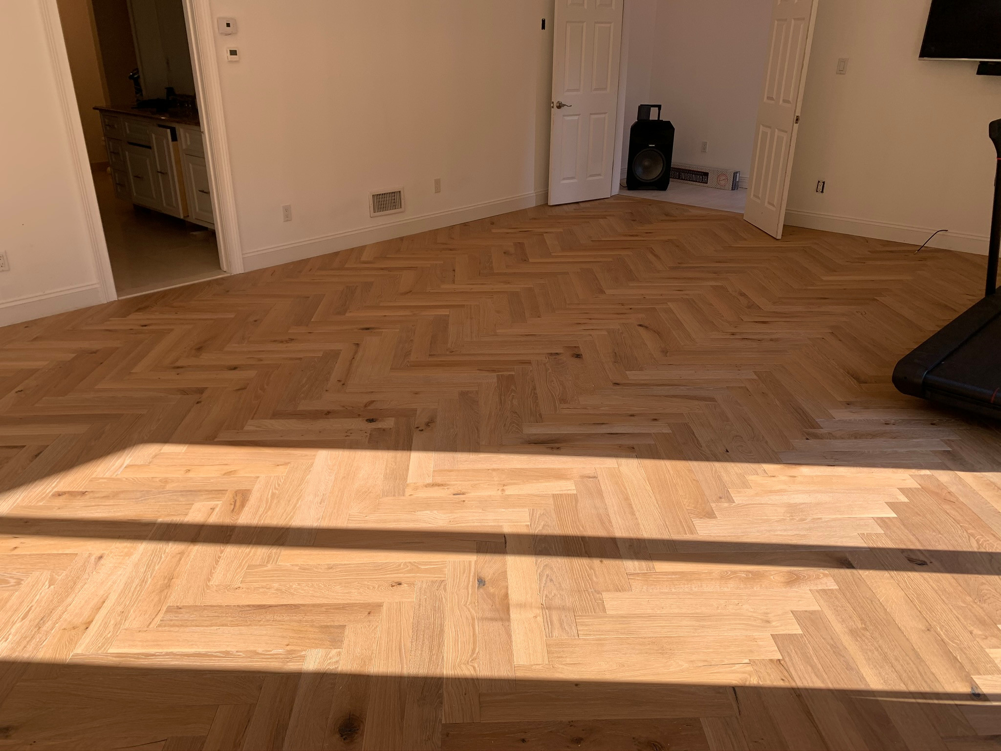 Herringbone Hardwood Flooring Installation