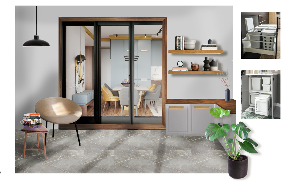 Коллажи для проекта "Вкус Инжира", квартира 144 м2