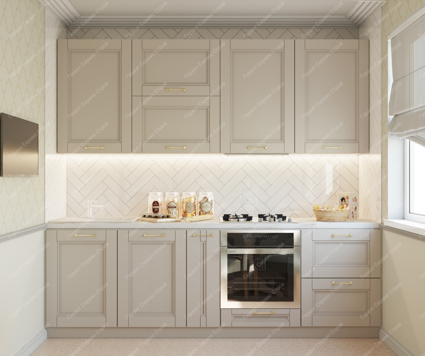 Дизайн кухни гостиной под ключ