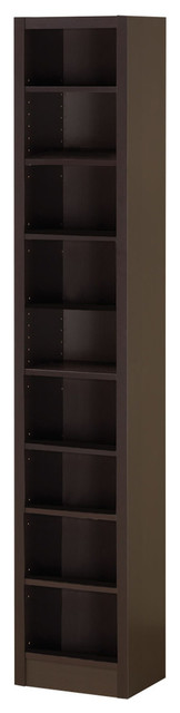 Benzara BM156239 Glimmering Brown Narrow Wooden bookcase