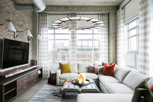 Denver Colorado Residence Loft Style Living Room