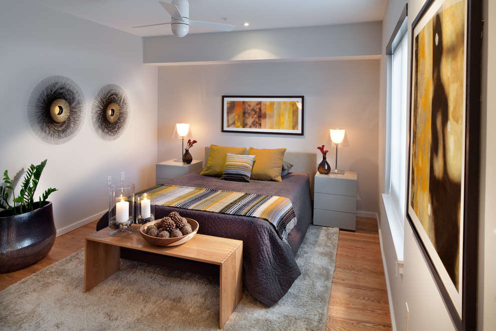 This is an example of a contemporary bedroom in DC Metro.