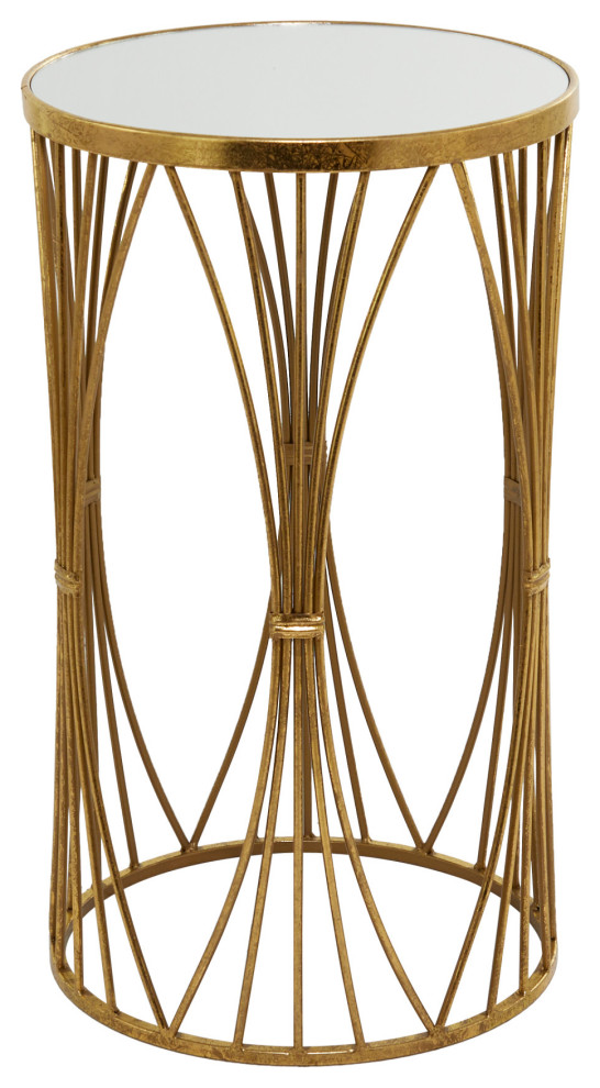 Contemporary Gold Metal Accent Table 561527 Contemporary Side