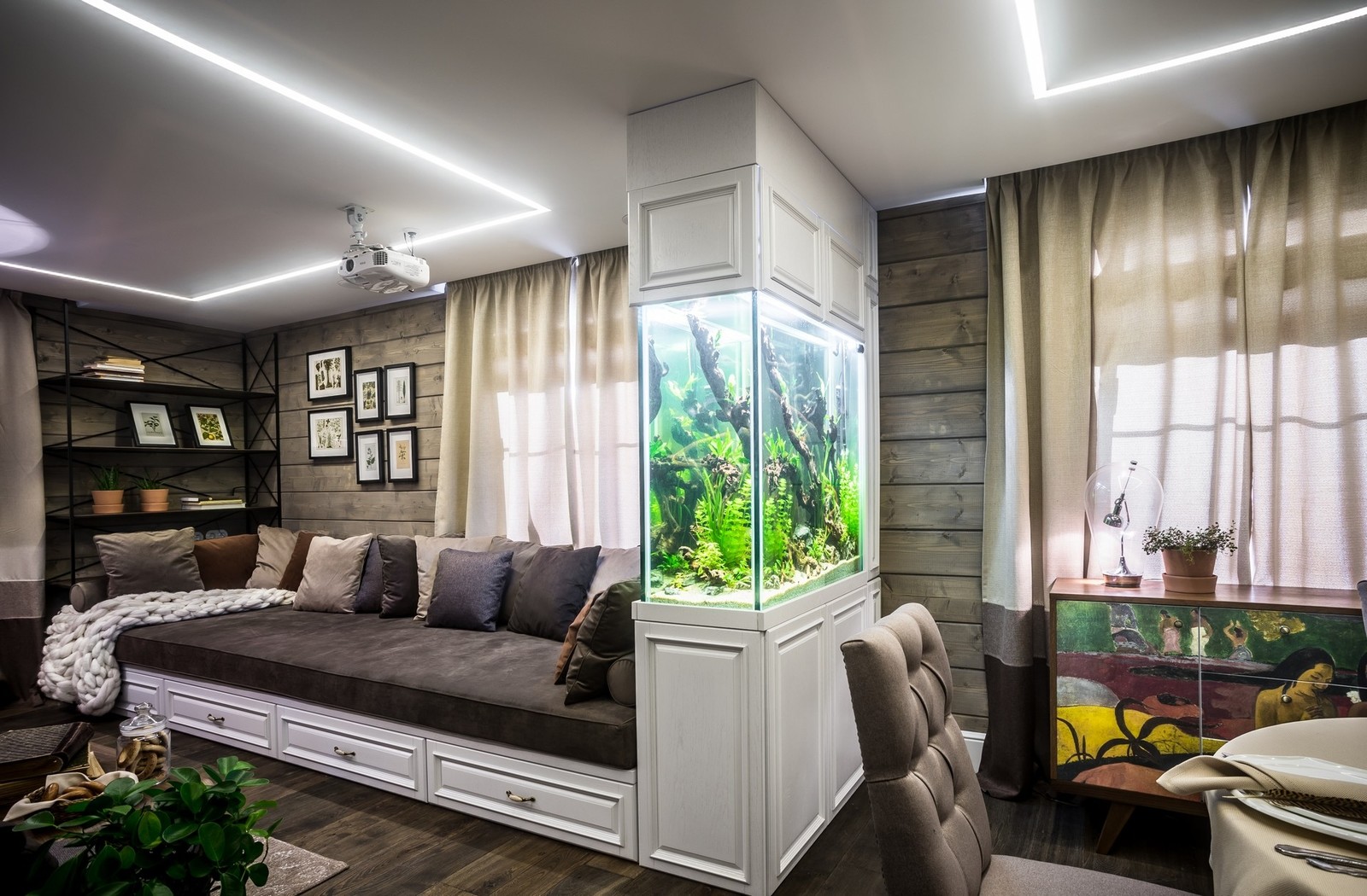 Дачная гостиная с лежанкой