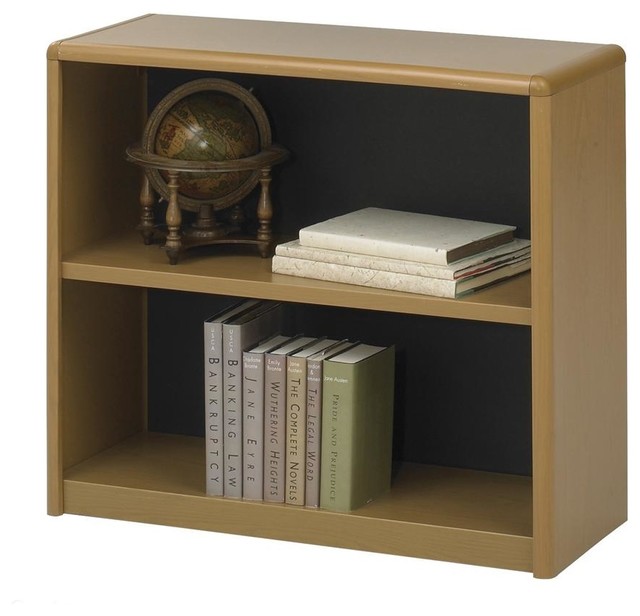 Value Mate Steel Bookcase w 2 Shelves in Medium Oak