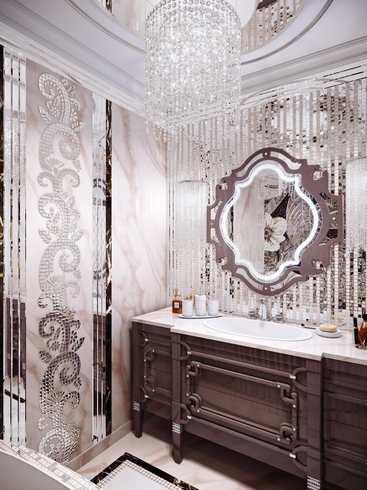 Гламурная ванная не больших размеров